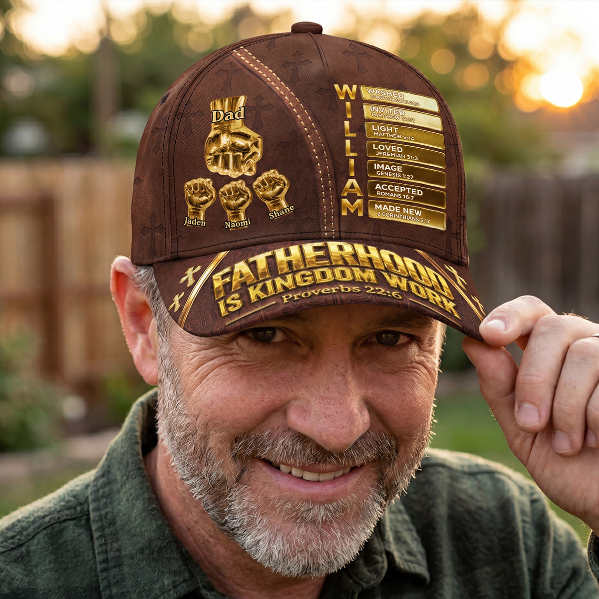 Fatherhood Is Kingdom Work - Personalized Classic Cap