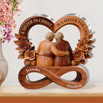 Sister in Christ - Personalized Acrylic Plaque GAPJS10144