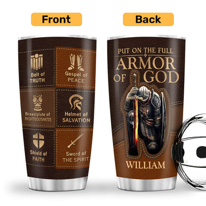 Full Armor Of God - Personalized Stainless Steel Tumbler