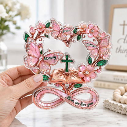 Mom We Love You - Personalized Acrylic Plaque GAPJS10009