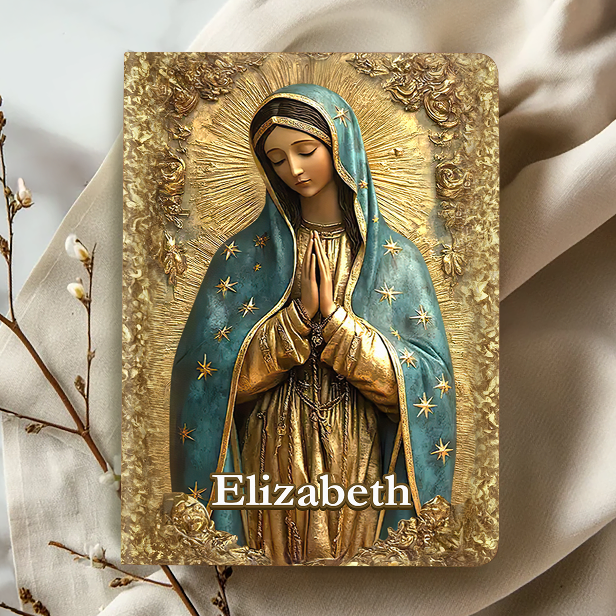 Under Our Lady’s Care - Personalized Leather Cover Notebook GMJSNB200018