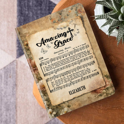 Amazing Grace - Personalized Leather Notebook GMJSNB200114