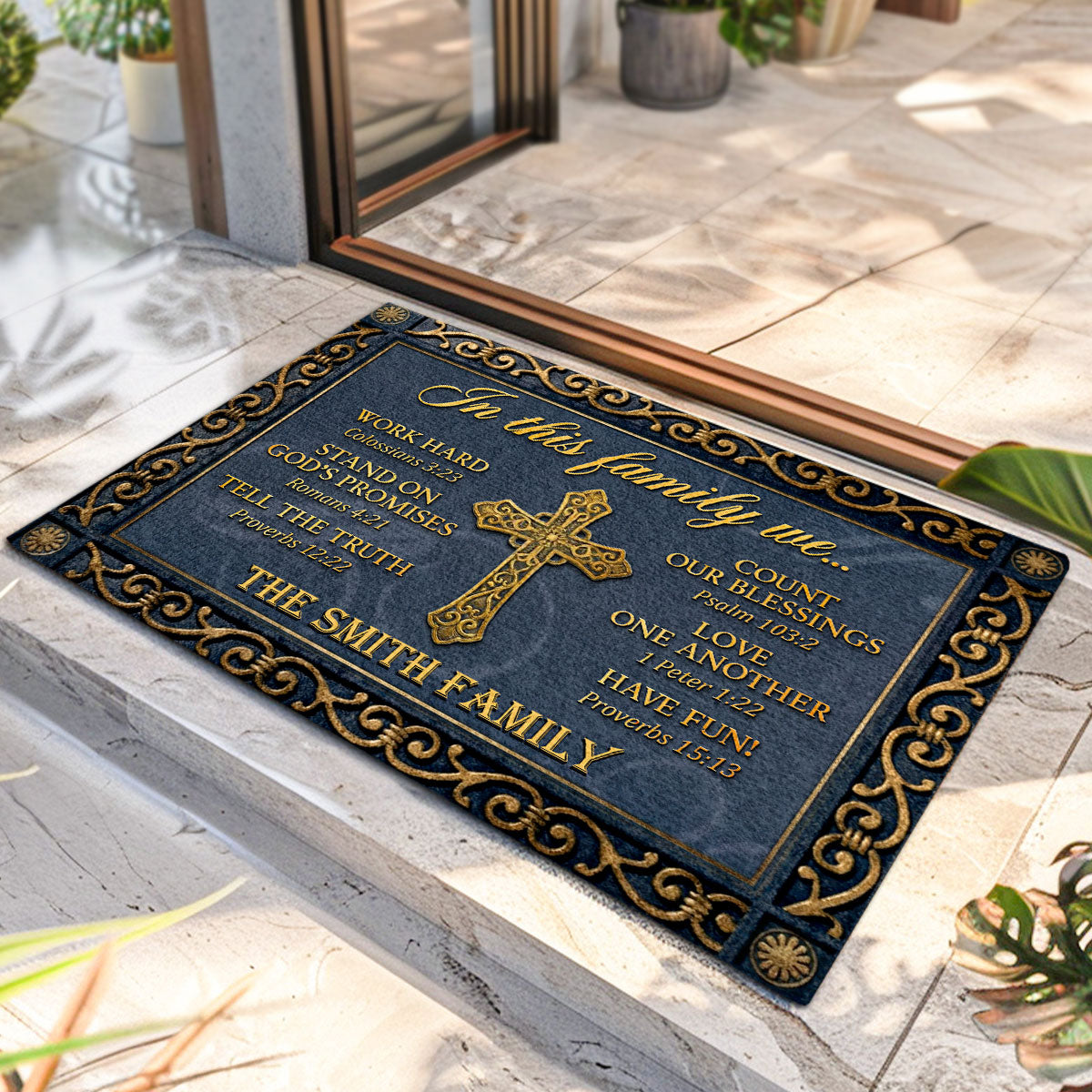 Family Theme - Personalized Doormat for Home Decor