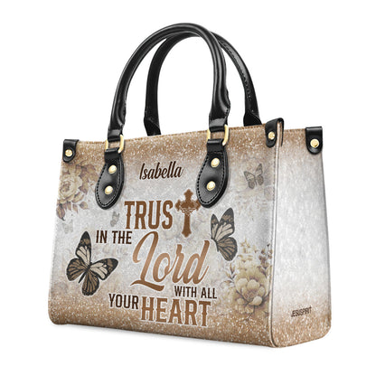 Trust In The Lord - Personalized Leather Handbag GMJSLB200021