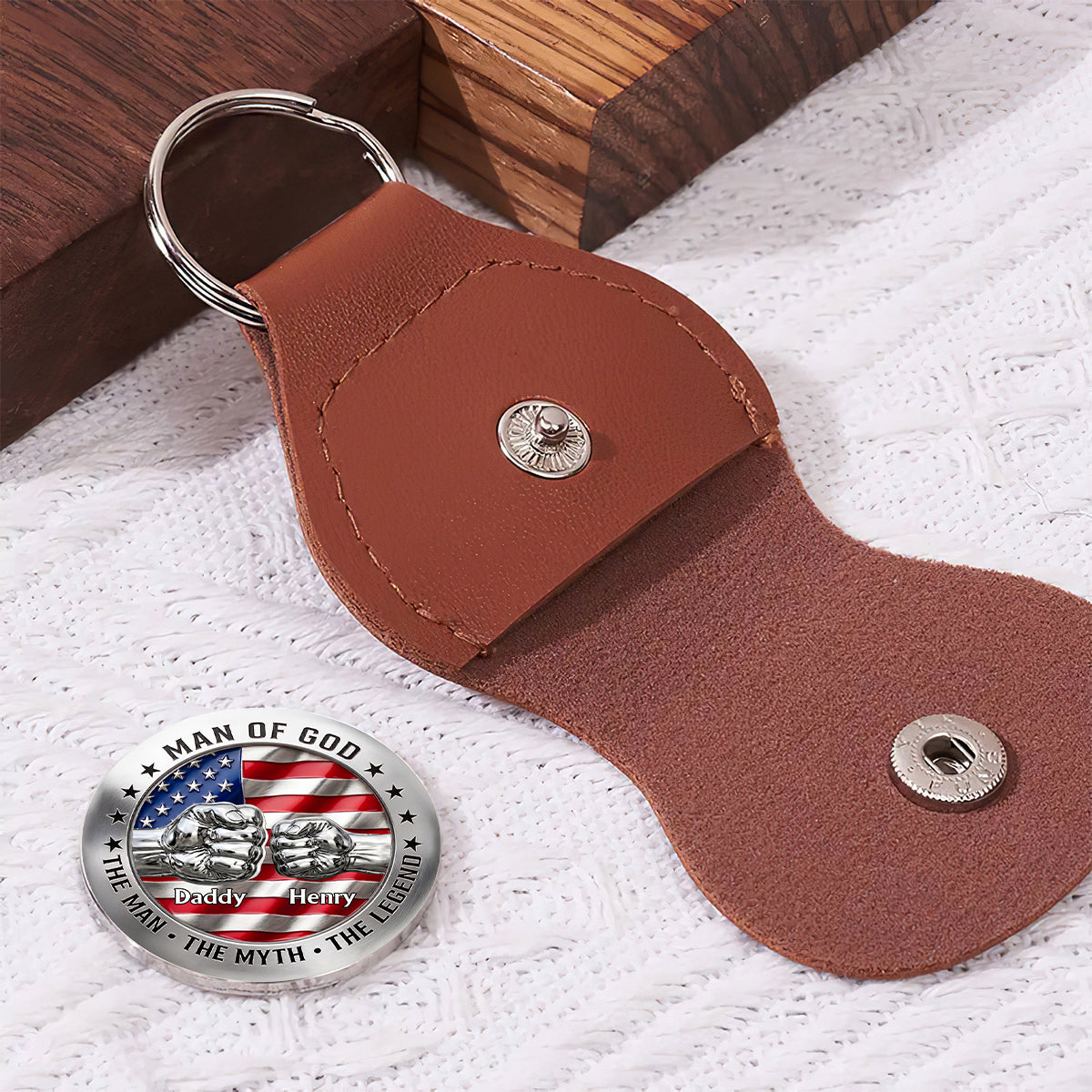 Righteous Father Legacy - Personalized Pocket Hug Gift for Dad