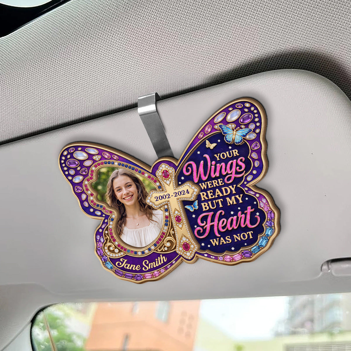 In Memory - Personalized Car Visor Clip