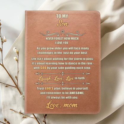 To My Son - Inspirational Leather Cover Notebook GMJSNB200087