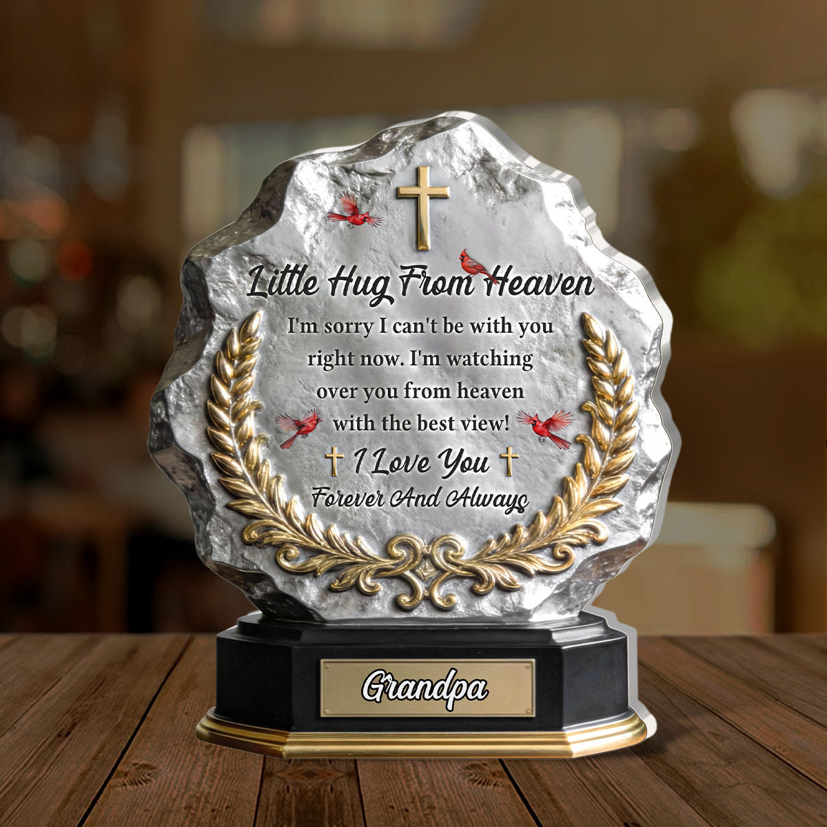 A Little Hug From Heaven - Personalized Acrylic Plaque GAPJS10142