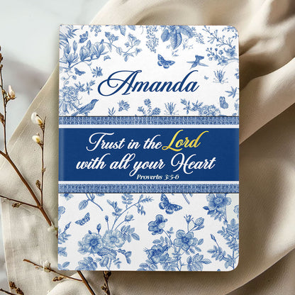 Trust In The Lord - Personalized Leather Cover Notebook GMJSNB200055