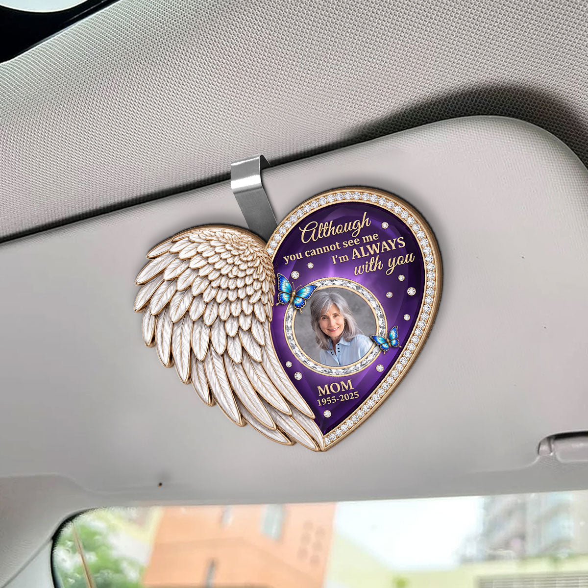 In Memory of Love - Personalized Car Visor Clip