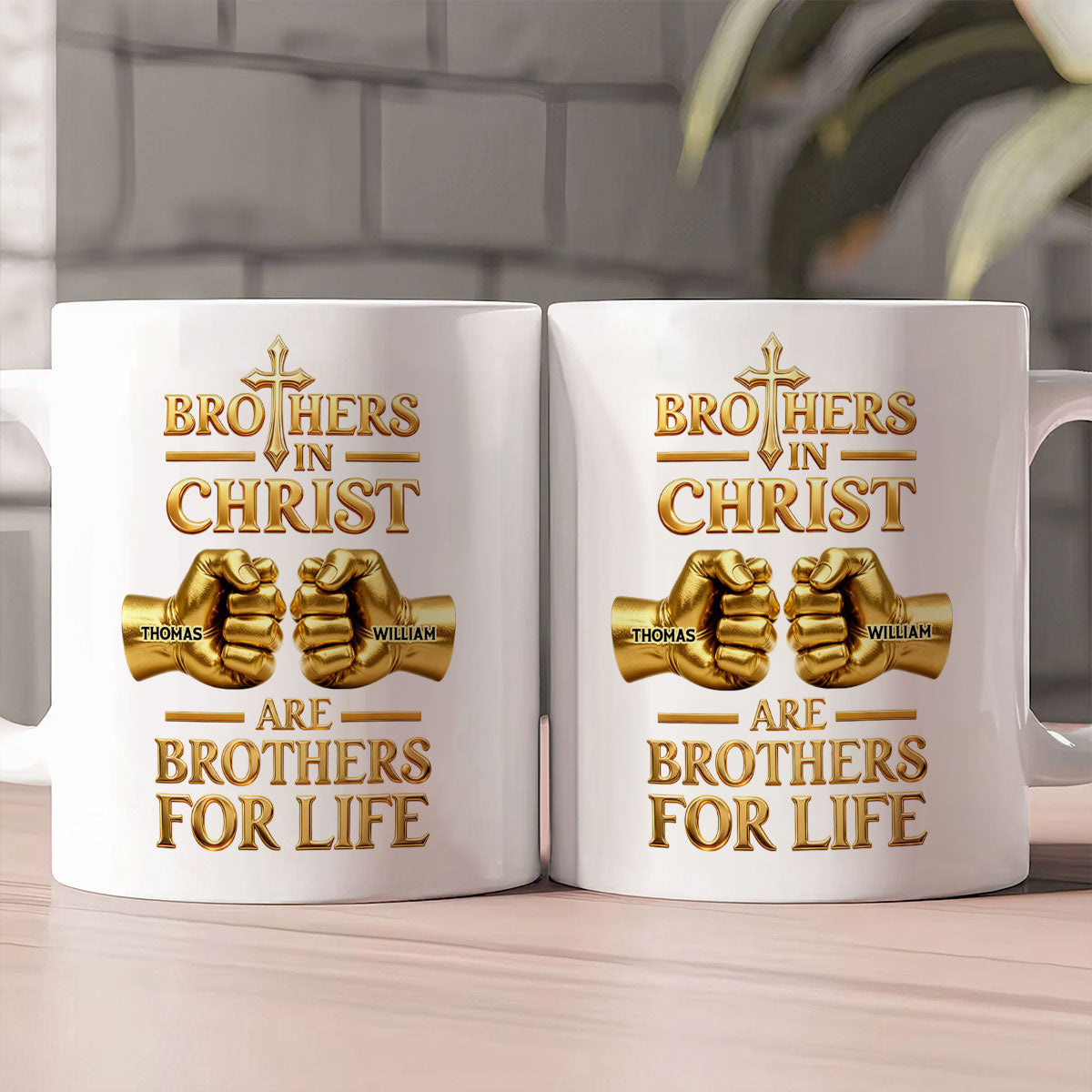 Brothers for Life - Personalized Ceramic Coffee Mug