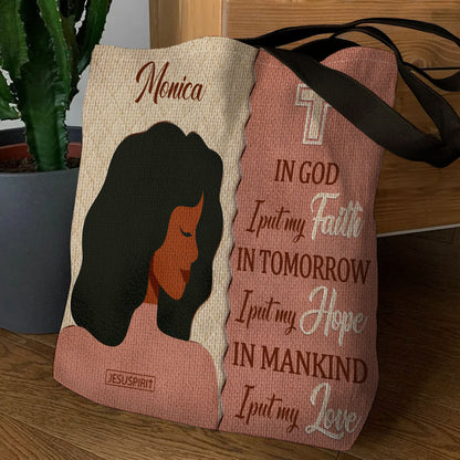 Faith-Inspired - Personalized Tote Bag GTTJS10101