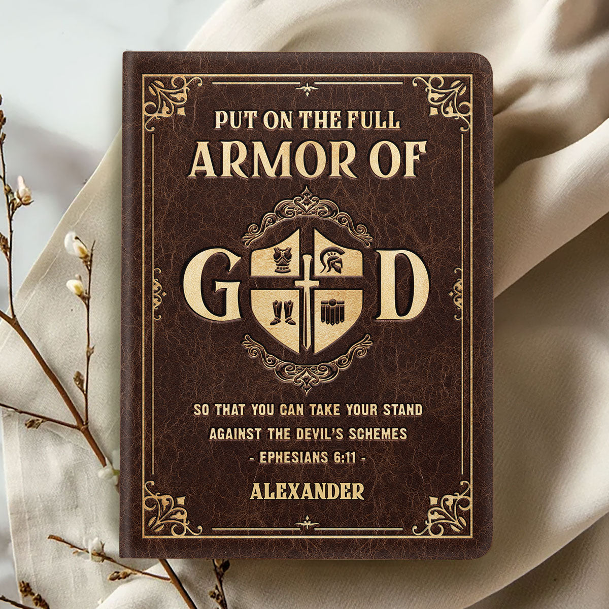 Armor Of God - Personalized Leather Prayer Journal GMJSNB200116
