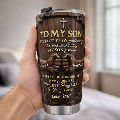 Faith-Inspired Gift for Son - Personalized Stainless Steel Tumbler