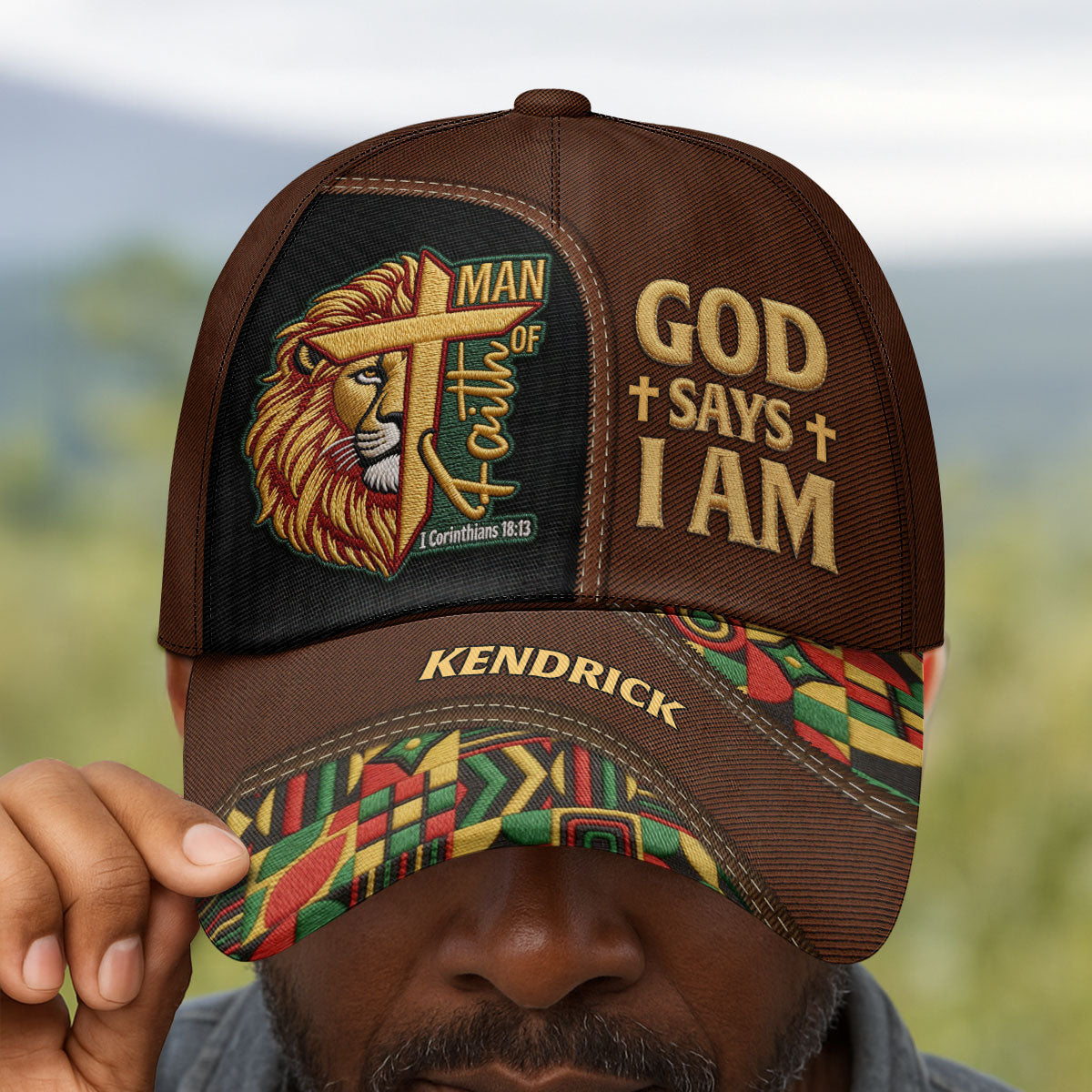 Black Man Of Faith - Personalized Classic Cap - Gift For Christian Men