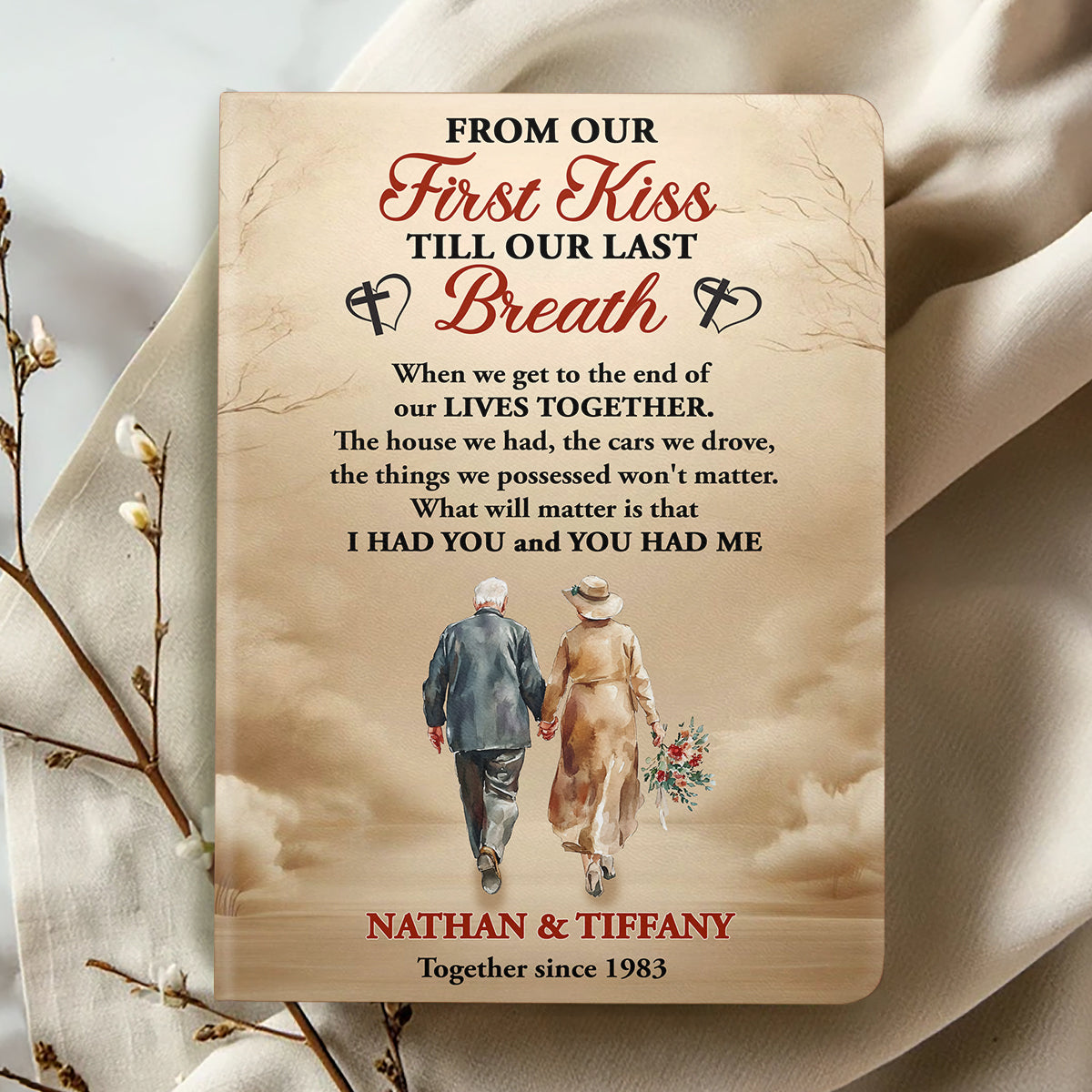 From First Kiss to Last Breath - Personalized Leather Notebook GMJSNB200083