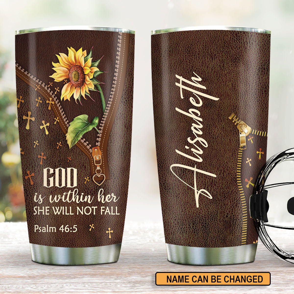 She Will Not Fall - Personalized Christian Tumbler