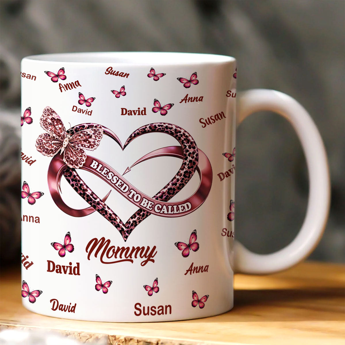 Blessed To Be Called Mom - Personalized Coffee Mug