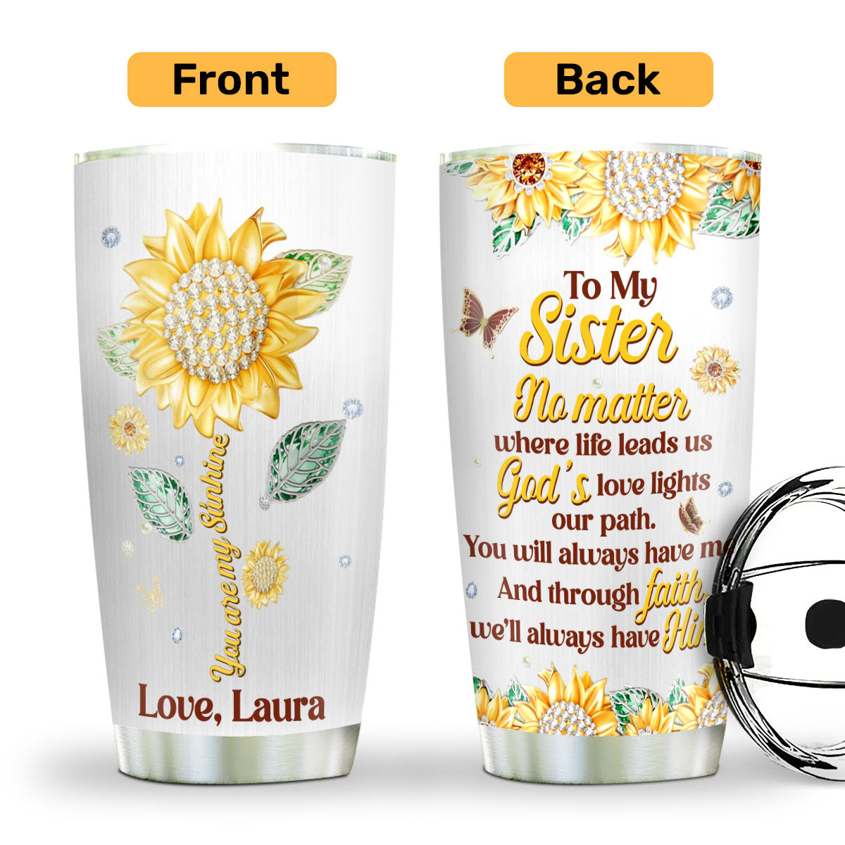 You Are My Sunshine - Personalized Stainless Steel Tumbler