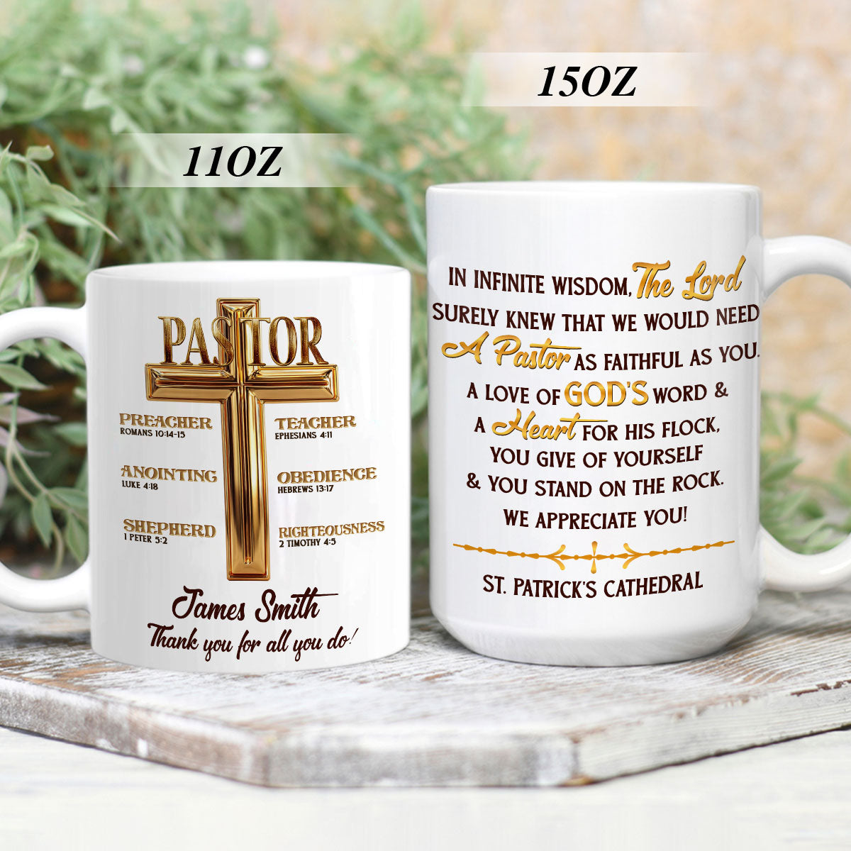 The Lord Knew We Need A Pastor - Personalized Ceramic Coffee Mug