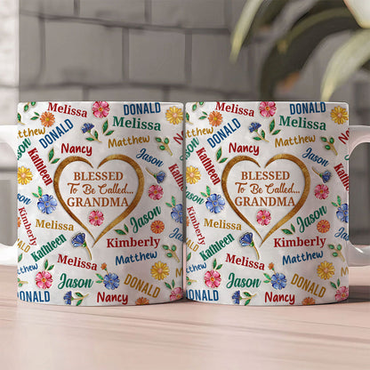 Blessed To Be Called Grandma - Personalized Coffee Mug