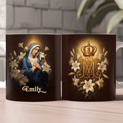 Mary’s Radiant Crown - Personalized Ceramic Coffee Mug