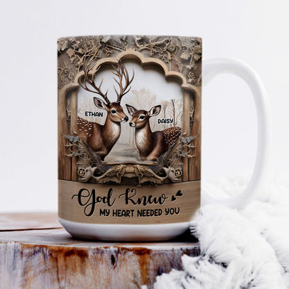 God Knew My Heart Needed You - Personalized Ceramic Mug