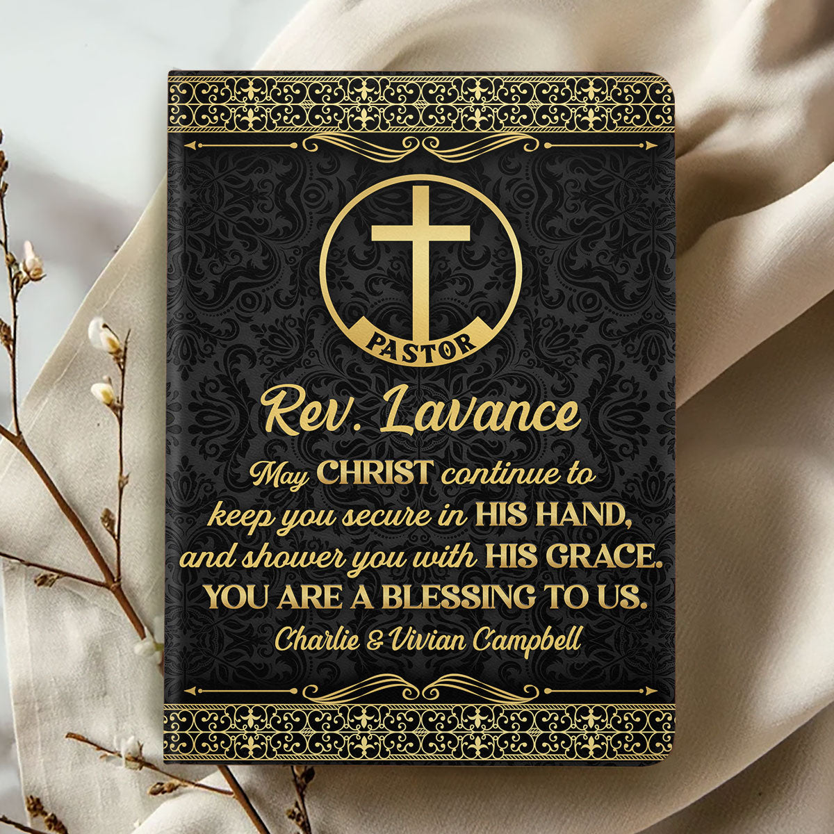 You Are Blessing To Us - Personalized Leather Notebook GMJSNB200057