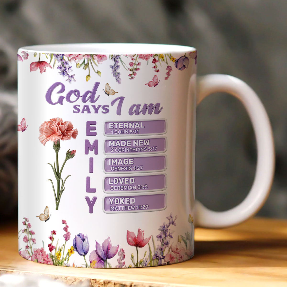 God Says I Am - Personalized Ceramic Coffee Mug