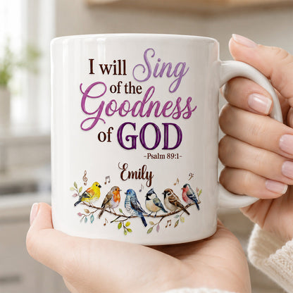Faith-Inspired Bird Song - Personalized Ceramic Coffee Mug