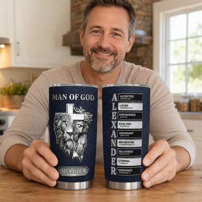 Faith-Inspired Stainless Steel Tumbler - Personalized Gift for Men