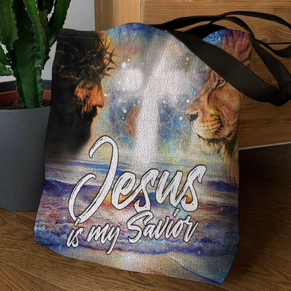 Jesus Is My Savior - Decorative Tote Bag - Christian Faith Gift GTTJS10340