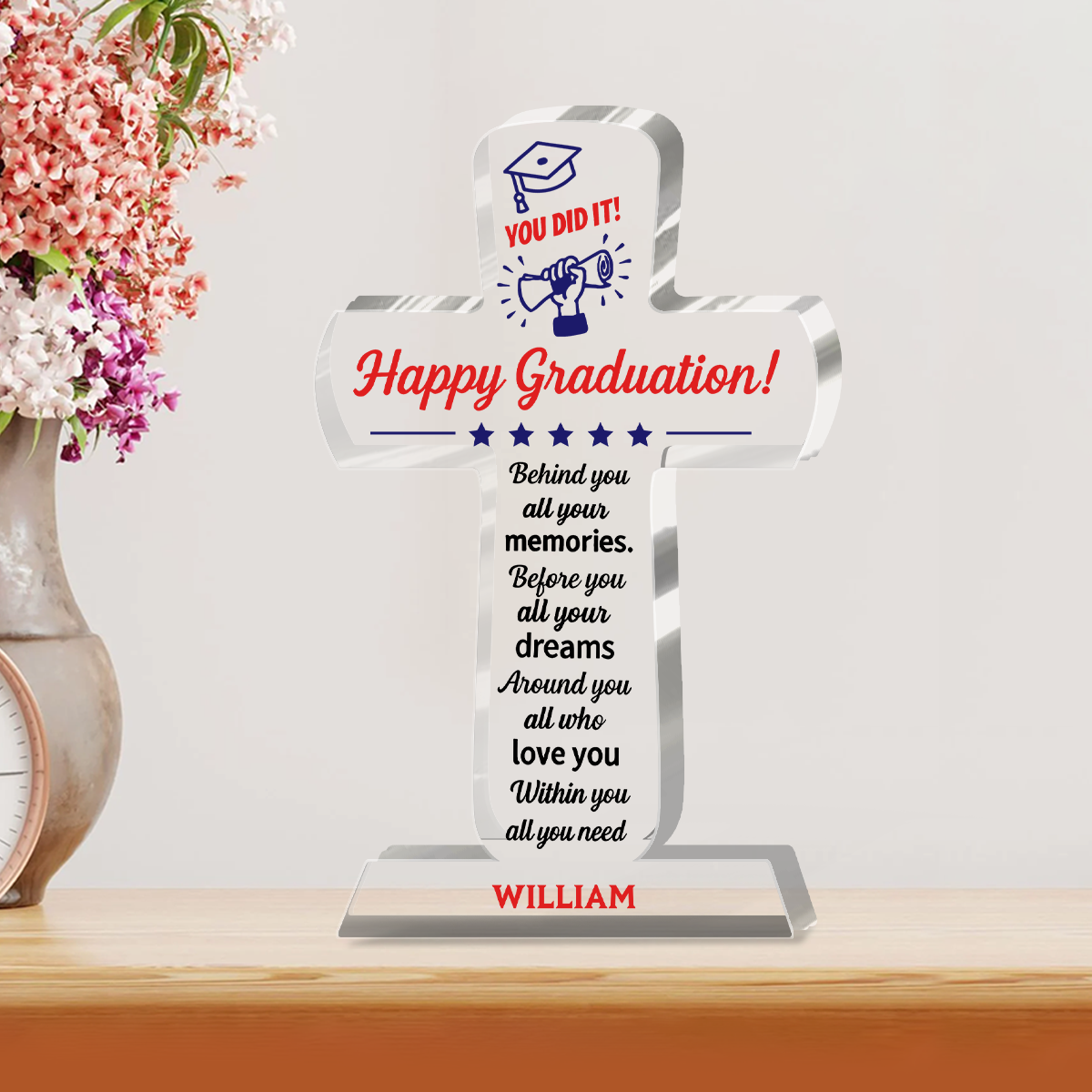 You Did It - Personalized Acrylic Plaque - Gift for Graduate GAPJS10271