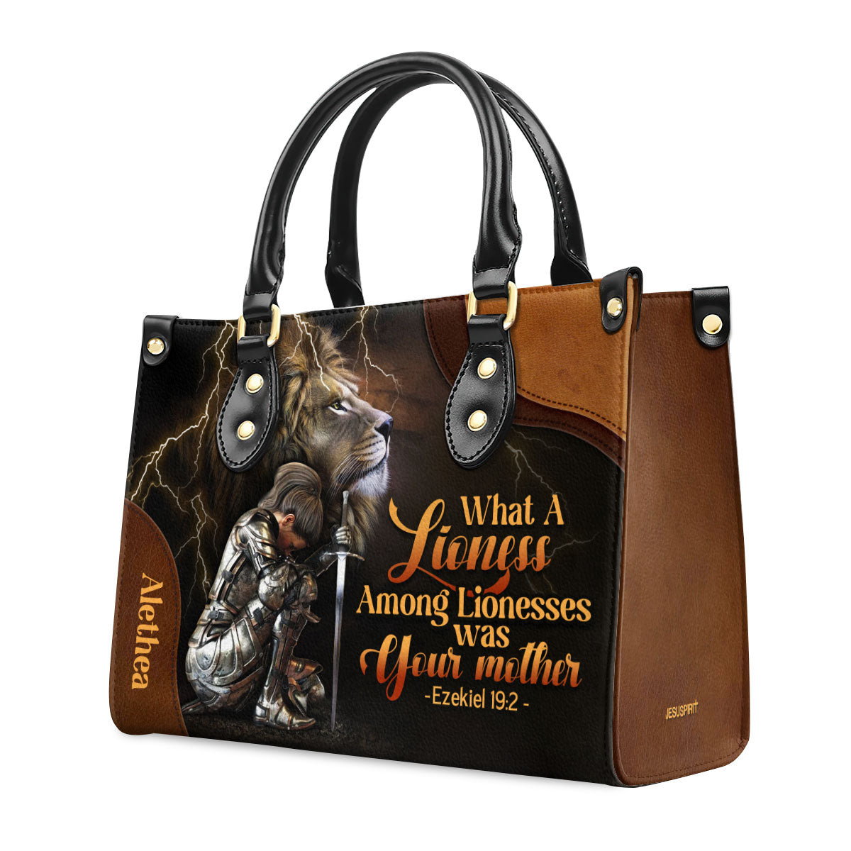 Faith-Based Quote - Personalized Leather Handbag GMJSLB200093