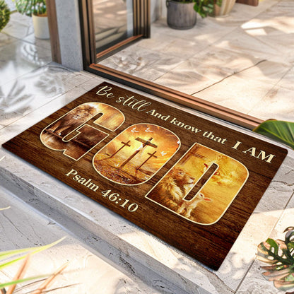 Be Still And Know That I Am God - Inspirational Doormat GDMJS10087