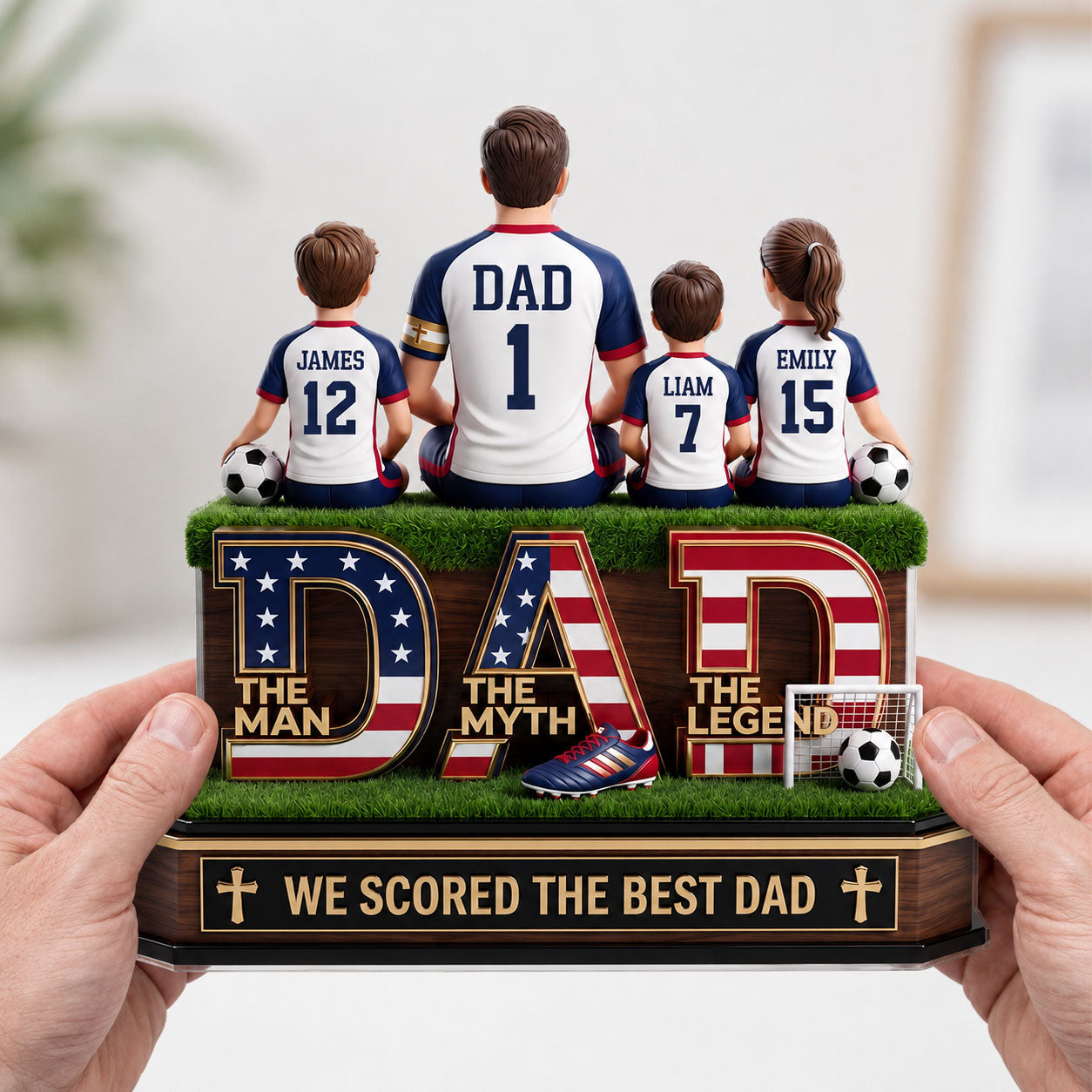 Best Dad - Personalized Custom Shaped Acrylic Plaque GAPJS10029