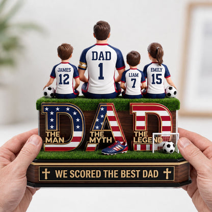 Best Dad - Personalized Custom Shaped Acrylic Plaque GAPJS10029