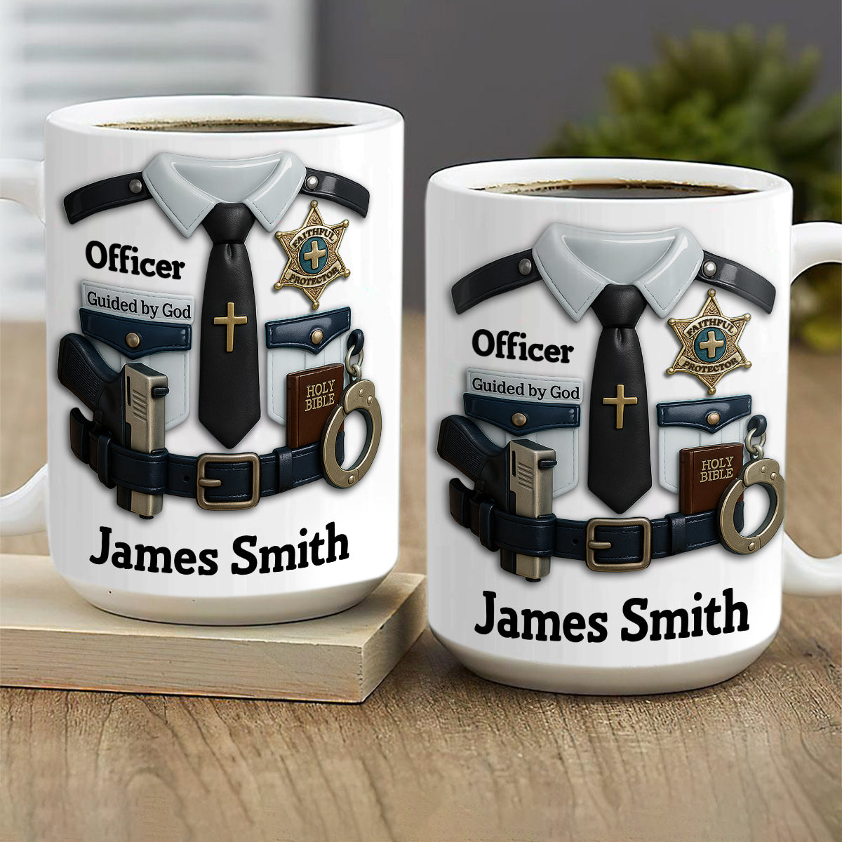 Shielded By Faith - Personalized Ceramic Coffee Mug