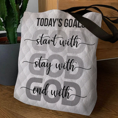 Today's Goals - Christian Inspiration Tote Bag GTTJS10336