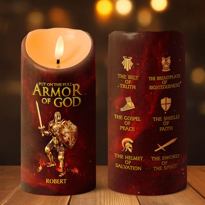 Armor Of God - Personalized Flameless LED Candle