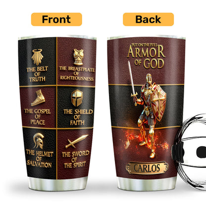 Armor Of God - Personalized Stainless Steel Tumbler