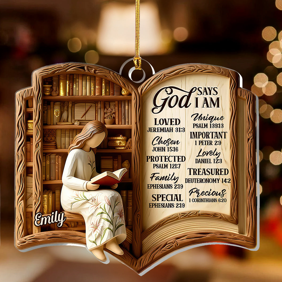 God Says I Am - Personalized Acrylic Ornament GOJS10322
