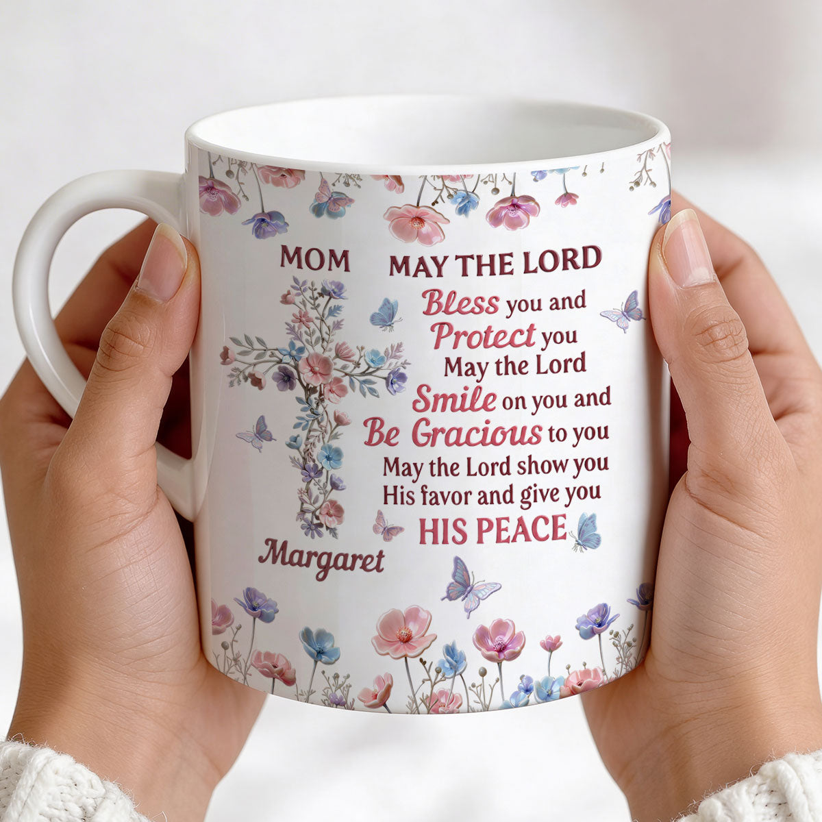May God Bless You - Personalized Ceramic Coffee Mug