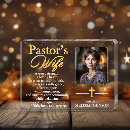 Love of God - Personalized Acrylic Plaque for Pastor's Wife GAPJS10216