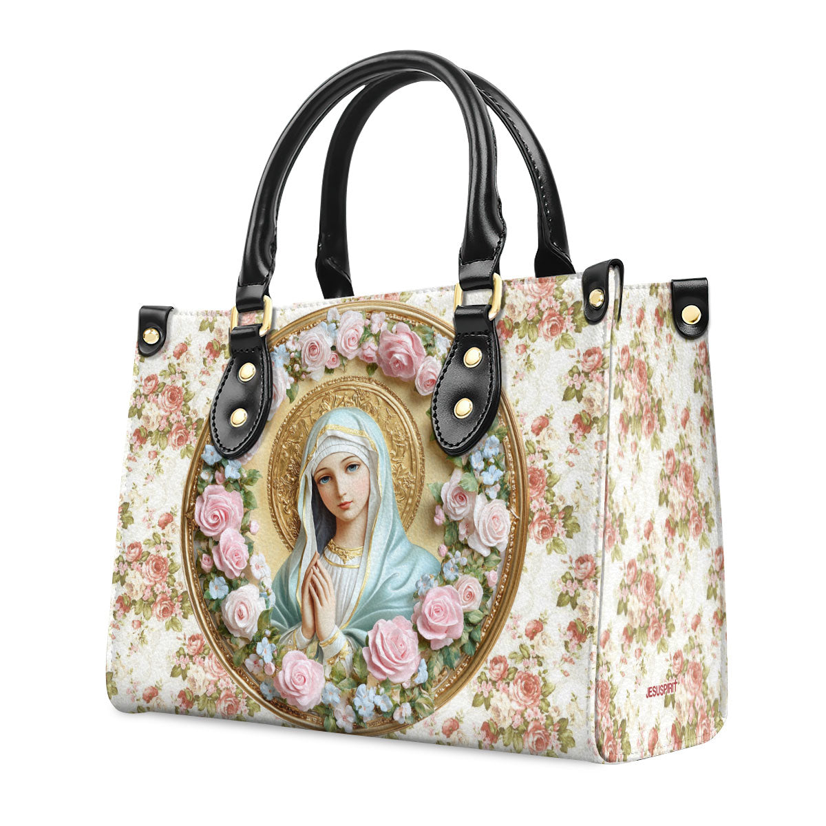 Virgin Mary's Grace - Leather Handbag - Inspirational Christian Accessory GMJSLB200095