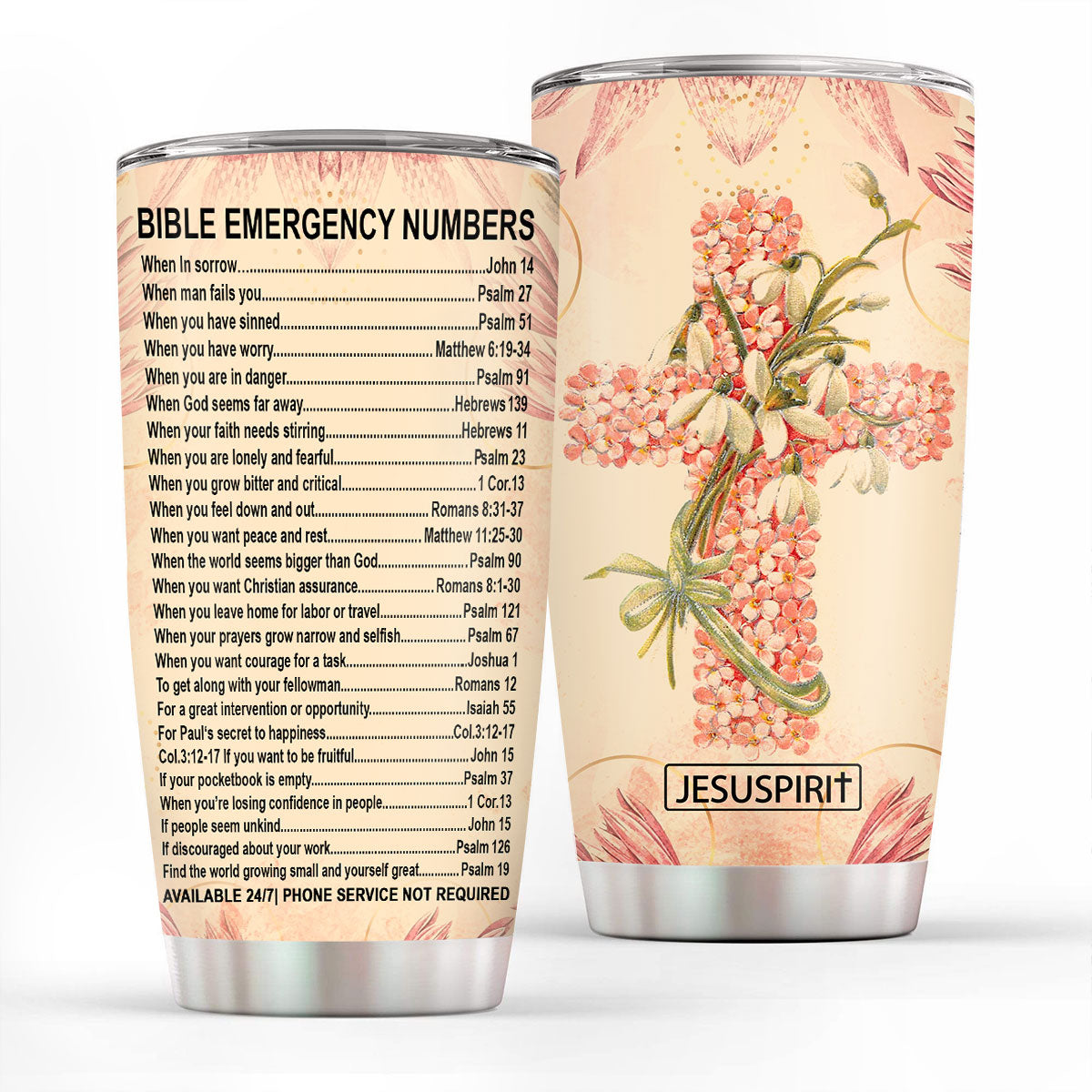 Faith-Inspired - Stainless Steel Tumbler 20oz