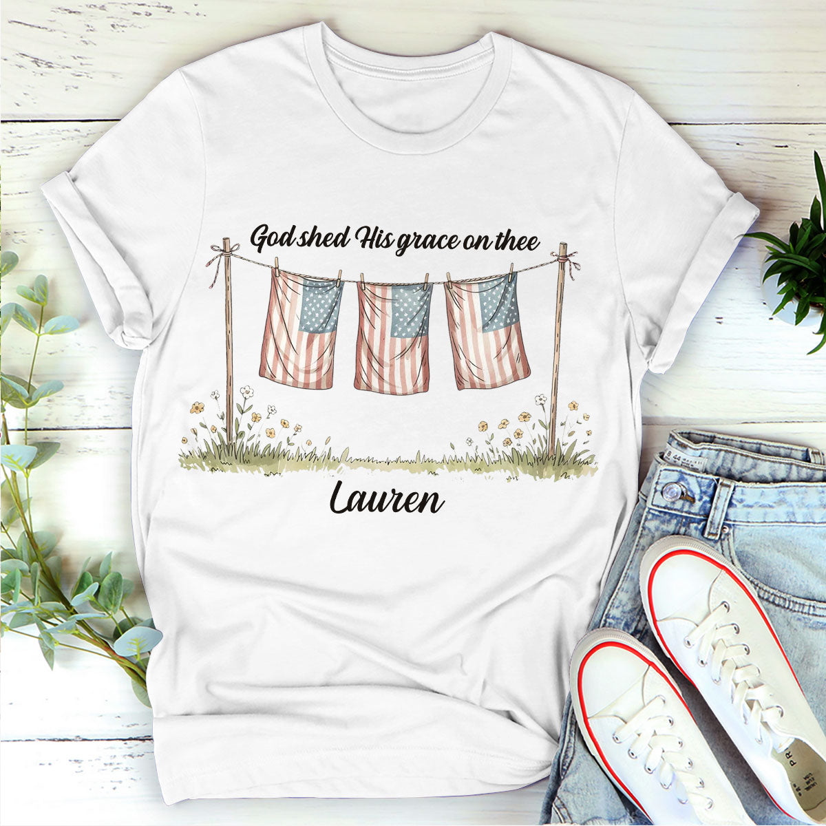 God Shed His Grace On Thee - Personalized 2D Unisex T-shirt GMJSTS200056
