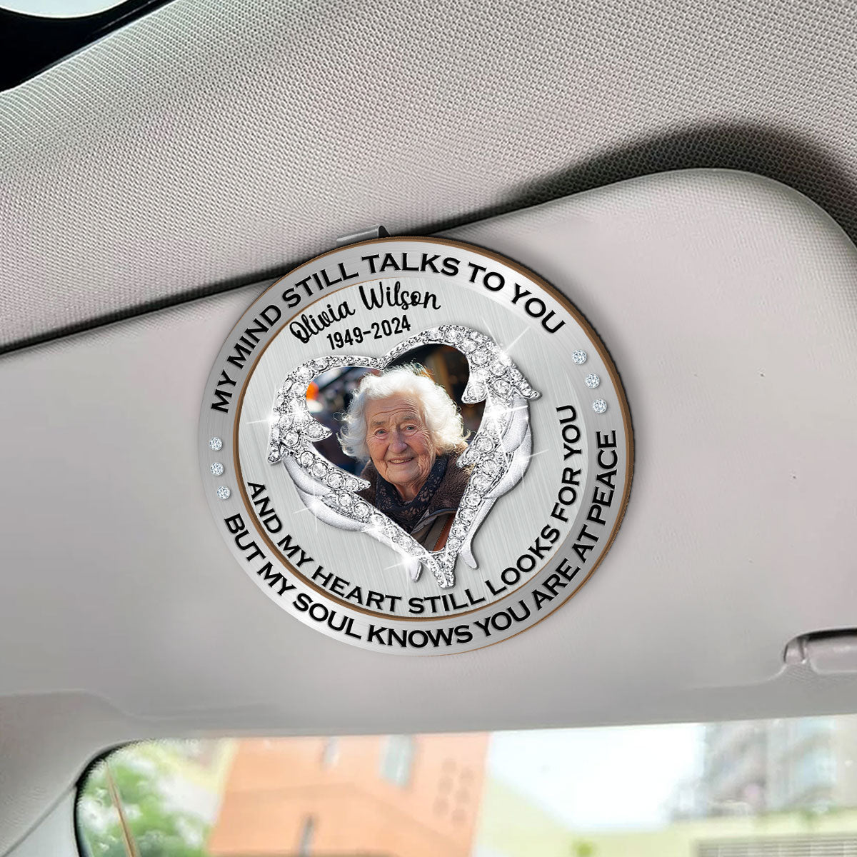 Peaceful Soul - Memorial Car Visor Clip Keepsake