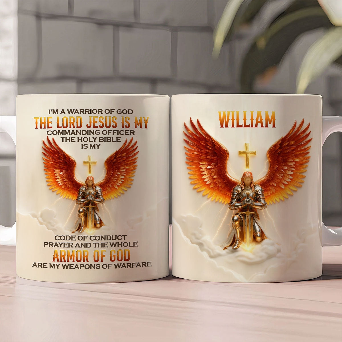 I'm A Warrior Of God - Personalized Ceramic Coffee Mug