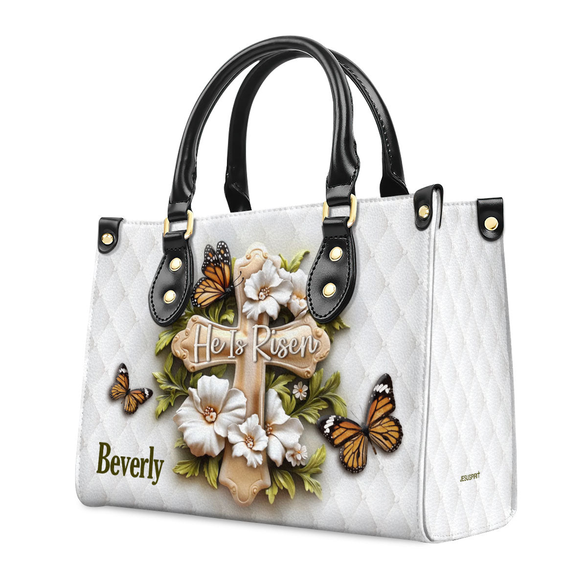 He Is Risen - Personalized Leather Handbag GMJSLB200100